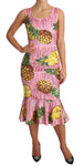 Abito midi rosa ananas SPECIAL PIECE - Dolce & Gabbana - IT40-S