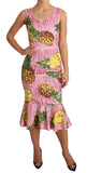 Abito midi rosa ananas SPECIAL PIECE - Dolce & Gabbana - IT40-S