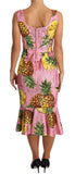 Abito midi rosa ananas SPECIAL PIECE - Dolce & Gabbana - IT40-S