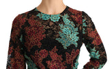 Abito midi ricamato in pizzo multicolor - Dolce & Gabbana - IT46-XL