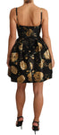 Abito con bottoni jacquard metallizzati oro - Dolce & Gabbana - IT36-XS