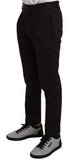 Pantaloni formali skinny elasticizzati in cotone bordeaux-D&G-IT44-XS