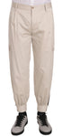 Pantaloni da uomo in cotone elasticizzato beige - D&G - IT48-M