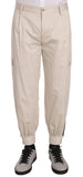 Pantaloni da uomo in cotone elasticizzato beige - D&G - IT48-M