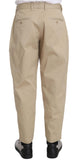 Pantaloni casual in cotone elasticizzato beige-Dolce & Gabbana-IT48-M