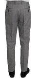 Pantaloni eleganti in cotone scozzese grigio - Dolce & Gabbana - IT52-XL