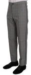 Pantaloni eleganti in cotone scozzese grigio - Dolce & Gabbana - IT52-XL