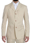 Abito a due pezzi in cotone beige a 3 bottoni - ROMEO GIGLI - IT50-L