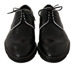 Scarpe derby eleganti in pelle bianca in pelle nera - D&G - EU43 / US10