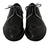 Scarpe derby eleganti in pelle bianca in pelle nera - D&G - EU39 / US6