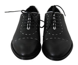 Scarpe derby eleganti in pelle bianca in pelle nera - D&G - EU40 / US7