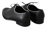 Scarpe derby eleganti in pelle bianca in pelle nera - D&G - EU40 / US7