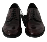 Scarpe uomo derby in pelle bordeaux rosso-Dolce & Gabbana-EU43 / US10