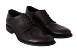 Scarpe uomo derby in pelle bordeaux rosso-Dolce & Gabbana-EU43 / US10