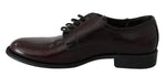 Scarpe uomo derby in pelle bordeaux rosso-Dolce & Gabbana-EU43 / US10