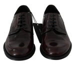 Scarpe da uomo derby in pelle bordeaux rosse - D&G - EU43.5 / US10.5