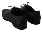 Scarpe da uomo convenzionali in pelle nera con vestito derby-D&G-EU45 / US12