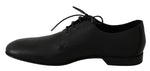 Scarpe da uomo convenzionali in pelle nera con vestito derby-D&G-EU45 / US12