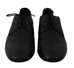 Scarpe da uomo convenzionali in pelle nera con vestito derby-D&G-EU45 / US12