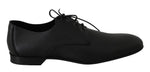 Scarpe da uomo convenzionali in pelle nera con vestito derby-D&G-EU44 / US11