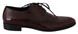 Scarpe eleganti derby in pelle bordeaux - Dolce & Gabbana - EU45 / US12