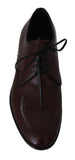 Scarpe eleganti derby in pelle bordeaux - Dolce & Gabbana - EU45 / US12