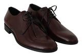 Scarpe eleganti derby in pelle bordeaux - Dolce & Gabbana - EU45 / US12