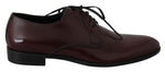 Scarpe eleganti derby in pelle bordeaux - Dolce & Gabbana - EU42 / US9