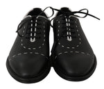 Scarpe derby eleganti in pelle bianca in pelle nera - D&G - EU45 / US12