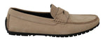 Mocassini piatti in pelle beige Scarpe da uomo casual-D&G-EU43 / US10