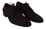 Scarpe formali derby in pelle scamosciata marrone vestito-D&G-EU43 / US10