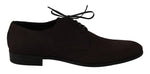 Scarpe eleganti Derby in pelle scamosciata marroni - D&G - EU42 / US9