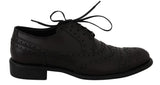 Scarpe eleganti Oxford in pelle nere con punta alare - D&G - EU40 / US7