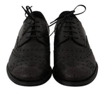 Scarpe eleganti Oxford in pelle nere con punta alare - D&G - EU40 / US7