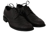 Scarpe eleganti Oxford in pelle nere con punta alare - D&G - EU40 / US7