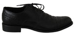 Scarpe eleganti in pelle nera con punta alare in Oxford-D&G-EU43 / US10