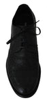 Scarpe eleganti in pelle nera con punta alare in Oxford-D&G-EU41 / US8