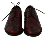 Scarpe oxford in pelle bordeaux rosse - Dolce & Gabbana - EU45 / US12