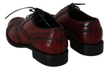 Scarpe oxford in pelle bordeaux rosse - Dolce & Gabbana - EU45 / US12