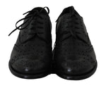 Abito oxford in pelle grigia con punta alare - D&G - EU44 / US11