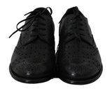 Abito oxford in pelle grigia con punta alare - D&G - EU44 / US11