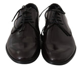 Scarpe da uomo in pelle marrone vestito derby formale-D&G-EU44 / US11