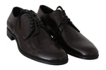 Scarpe da uomo in pelle marrone vestito derby formale - D&G - EU41 / US8