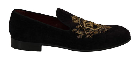 Scarpe con tacco a spillo in pelle scamosciata marrone-D&G-EU45 / US12