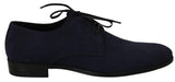 Scarpe eleganti Derby in pelle scamosciata blu - D&G - EU43 / US10