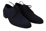 Scarpe eleganti Derby in pelle scamosciata blu - D&G - EU43 / US10