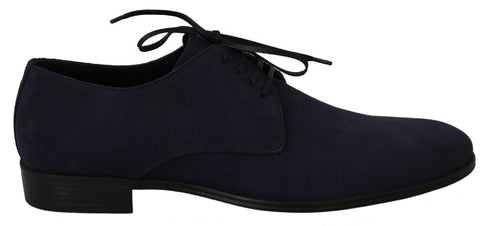 Scarpe eleganti Derby in pelle scamosciata blu - D&G - EU42 / US9