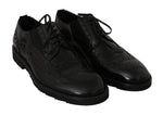 Scarpe derby in pelle nere con vestito di pelle - D&G - EU45 / US12