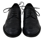 Scarpe formali Derby Wingtip in pelle blu-Dolce & Gabbana-EU44 / US11