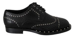 Scarpe eleganti derby con borchie in pelle nere - D&G - EU39 / US6